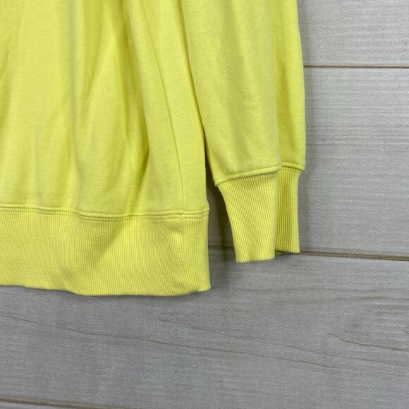 North Face Hoodie Womens XL Yellow Pullover Sweatshirt Half Dome Logo Front - Picture 9 of 9